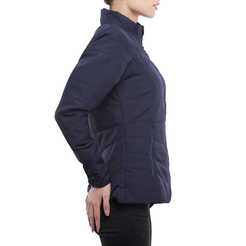 Wattierte Jacke Damen bis 0 °C Bergwandern - MT50 marineblau