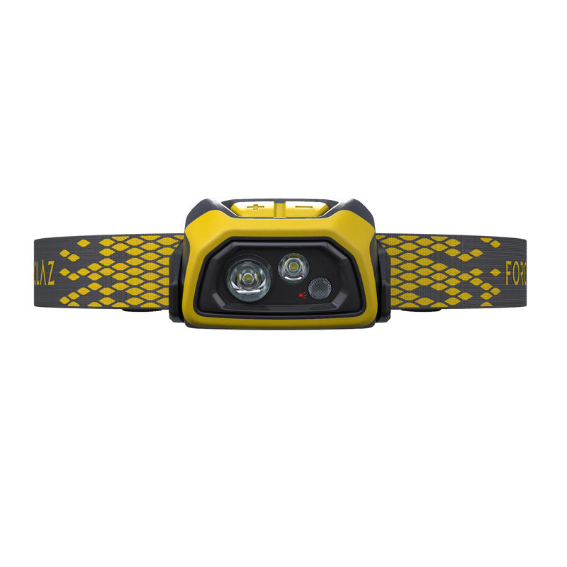 Rechargeable trekking head torch TREK 900 USB 400 lumens Yellow