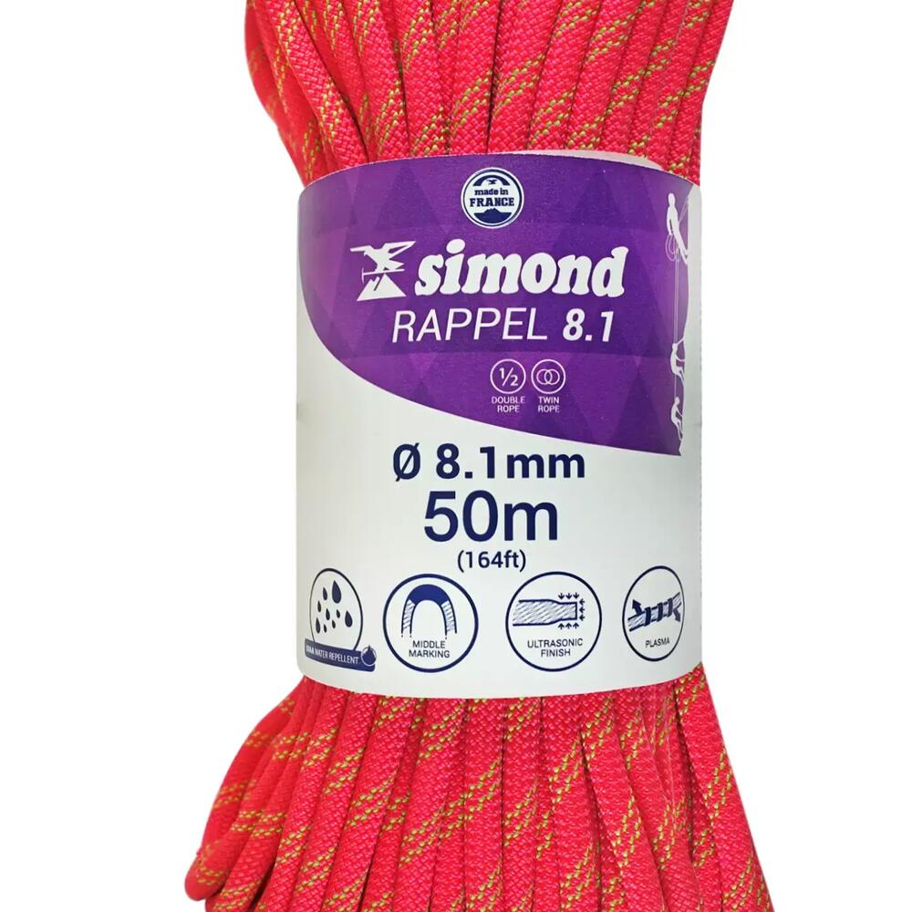 SIMOND RAPPEL 8.1 MM x 50 M Rose