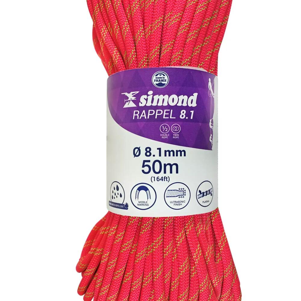 SIMOND RAPPEL 8.1 MM x 50 M Rosa