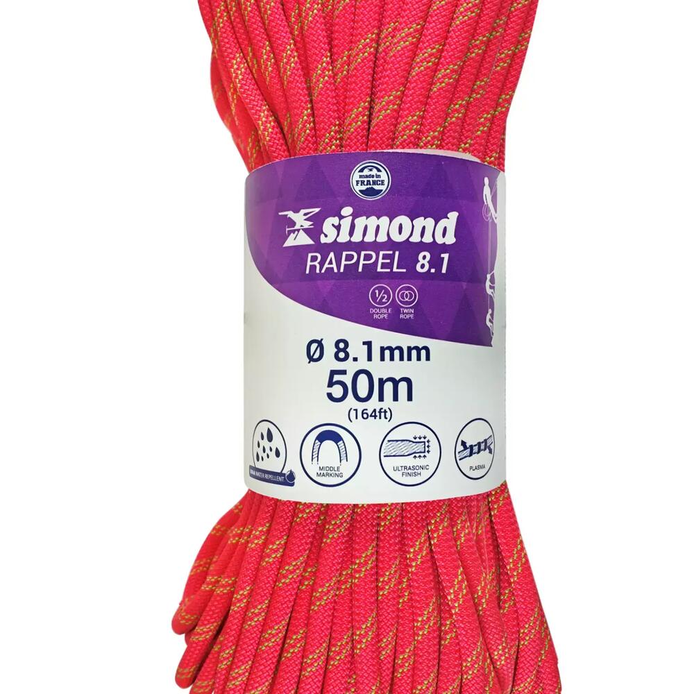 SIMOND RAPPEL 8.1 MM x 50 M Rose