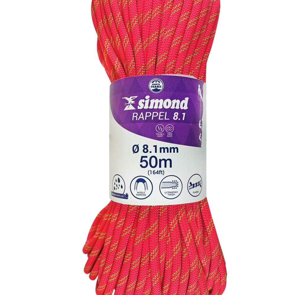 SIMOND RAPPEL 8.1 MM x 50 M Rose