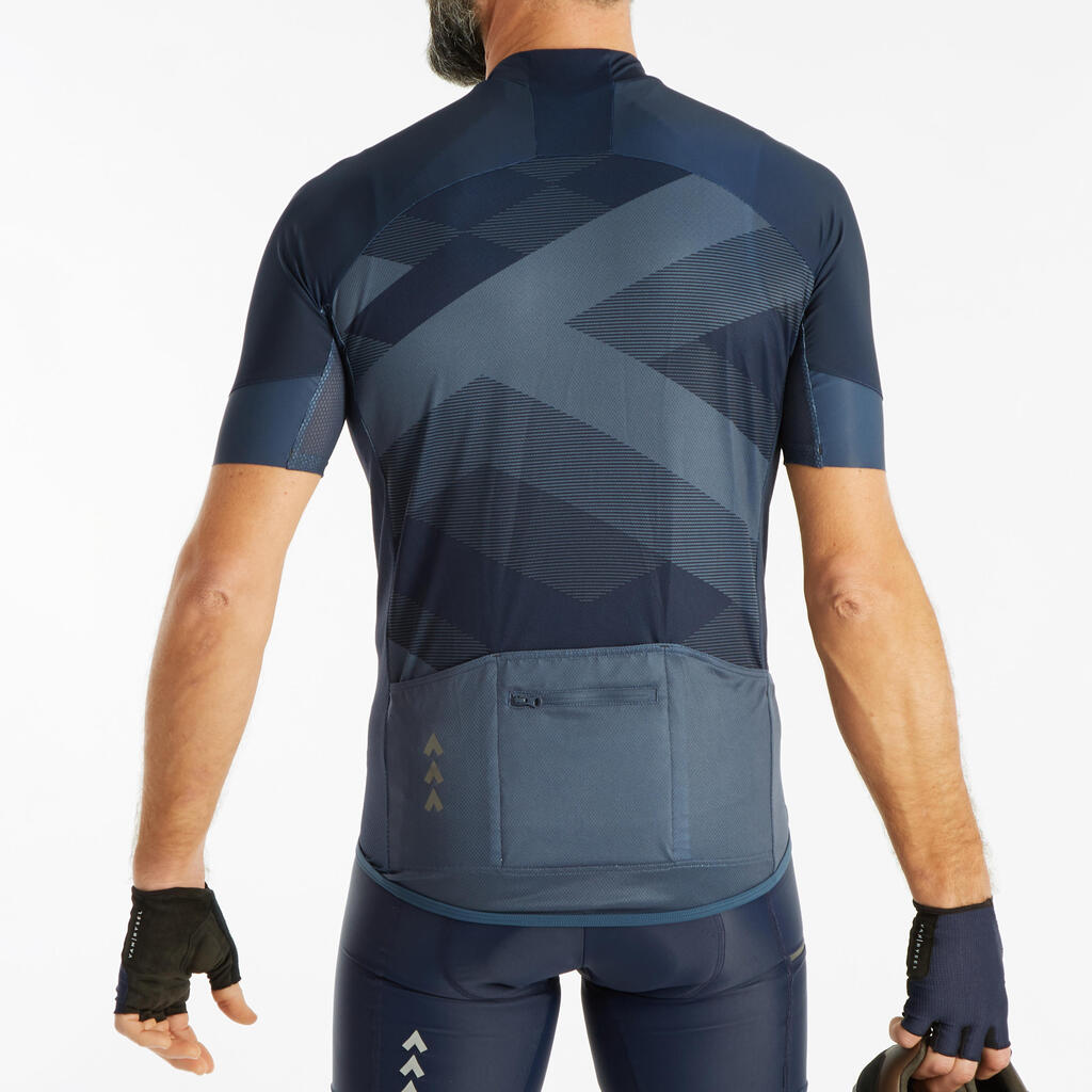 RC500 X Road Cycling Short-Sleeved Warm Weather Jersey - Blue