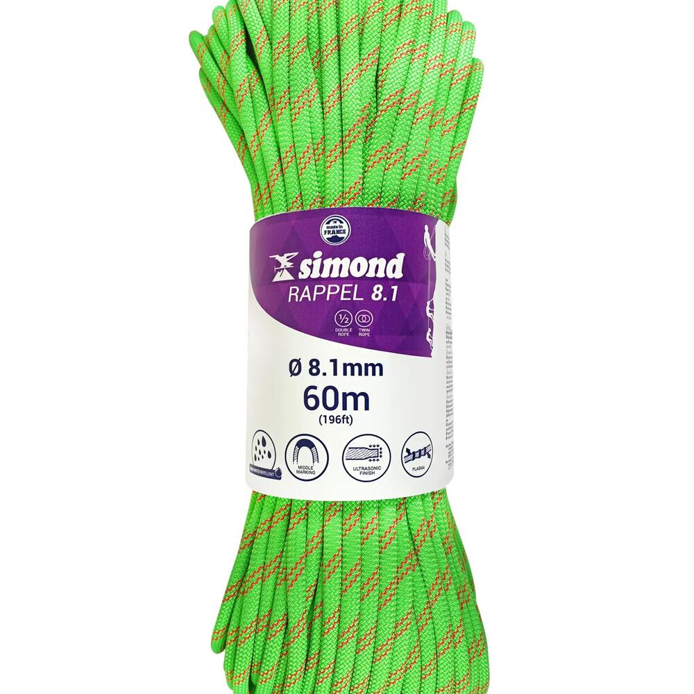 SIMOND RAPPEL 8.1 MM x 60 M Verde