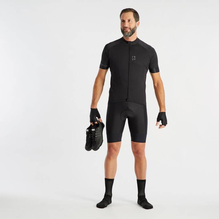 Men Road Cycling Bib Shorts RC500 - Black