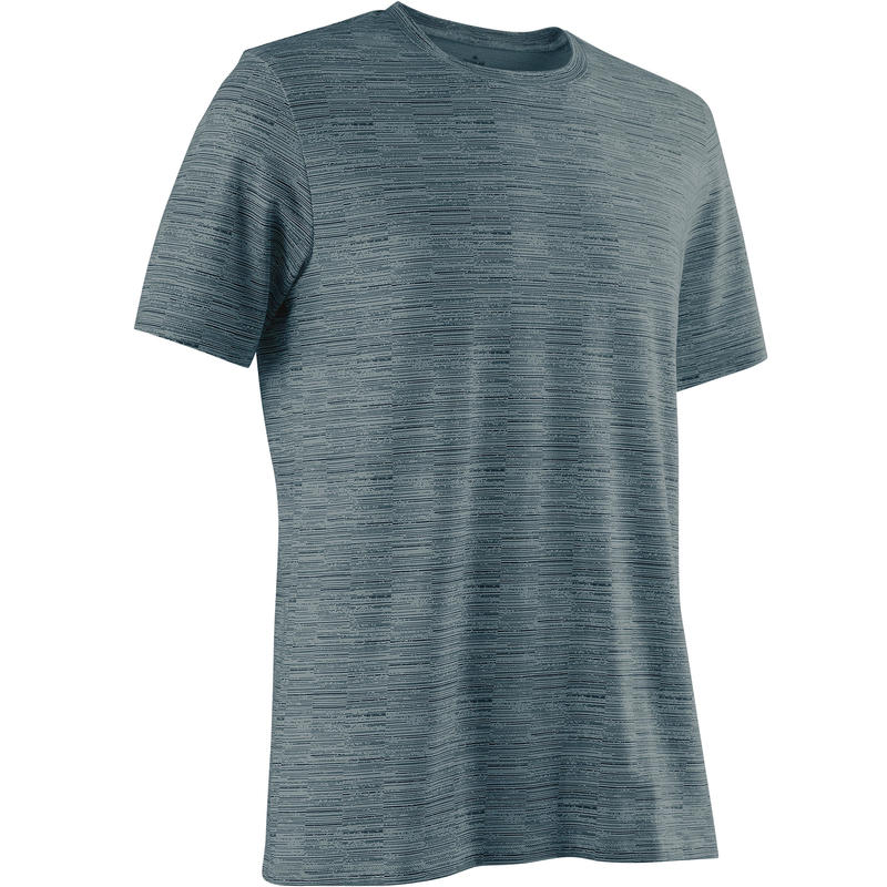 T-shirt 500 regulier pilates et gym douce homme bleu foncé AOP T-shirt 500 regulier pilates et gym douce homme bleu foncé AOP