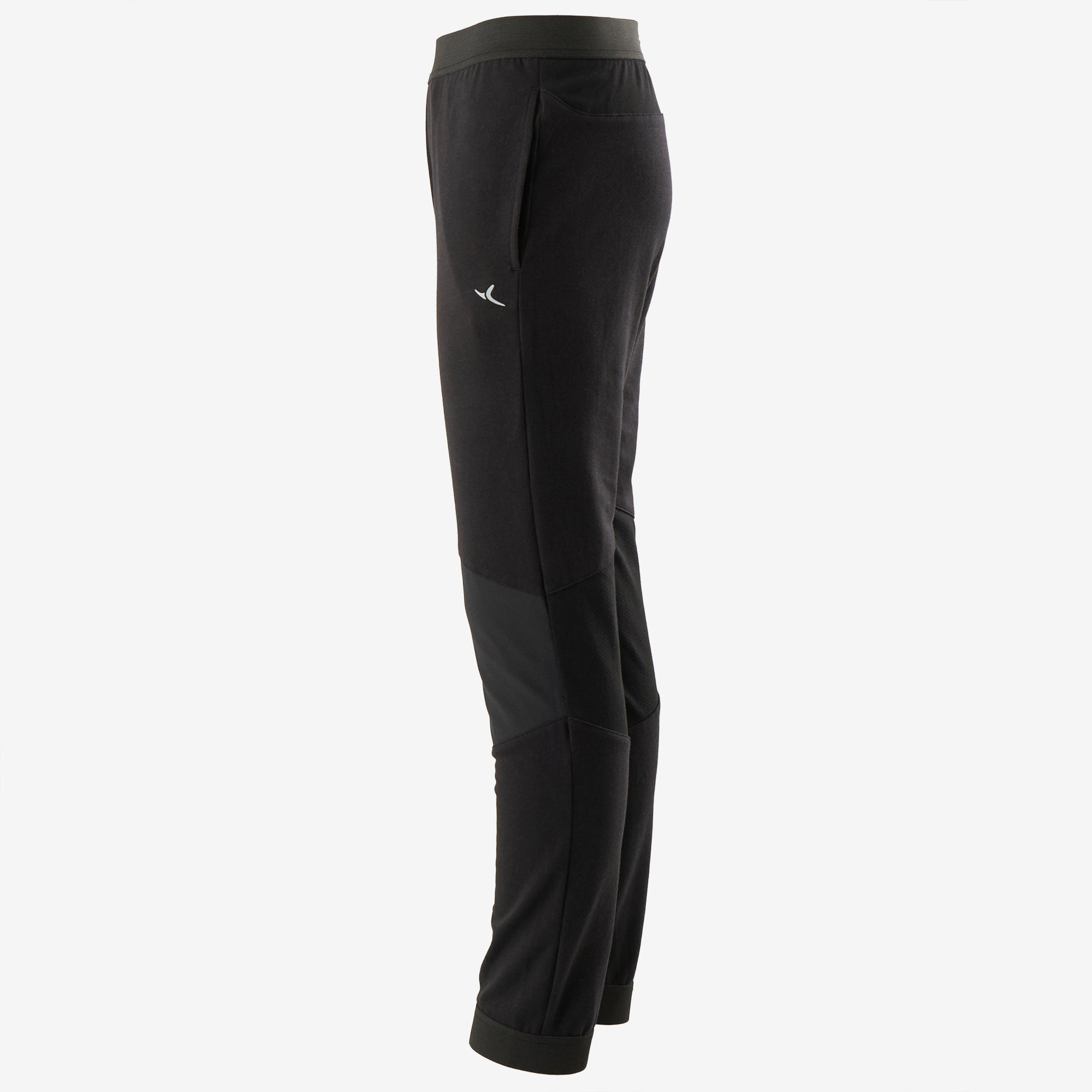 

Boys' Light Slim-Fit Durable Breathable Cotton Gym Bottoms 500 - Black -  By DOMYOS | Decathlon