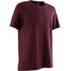 T-Shirt 500 Regular Gym & Pilates Herren bordeauxrot meliert