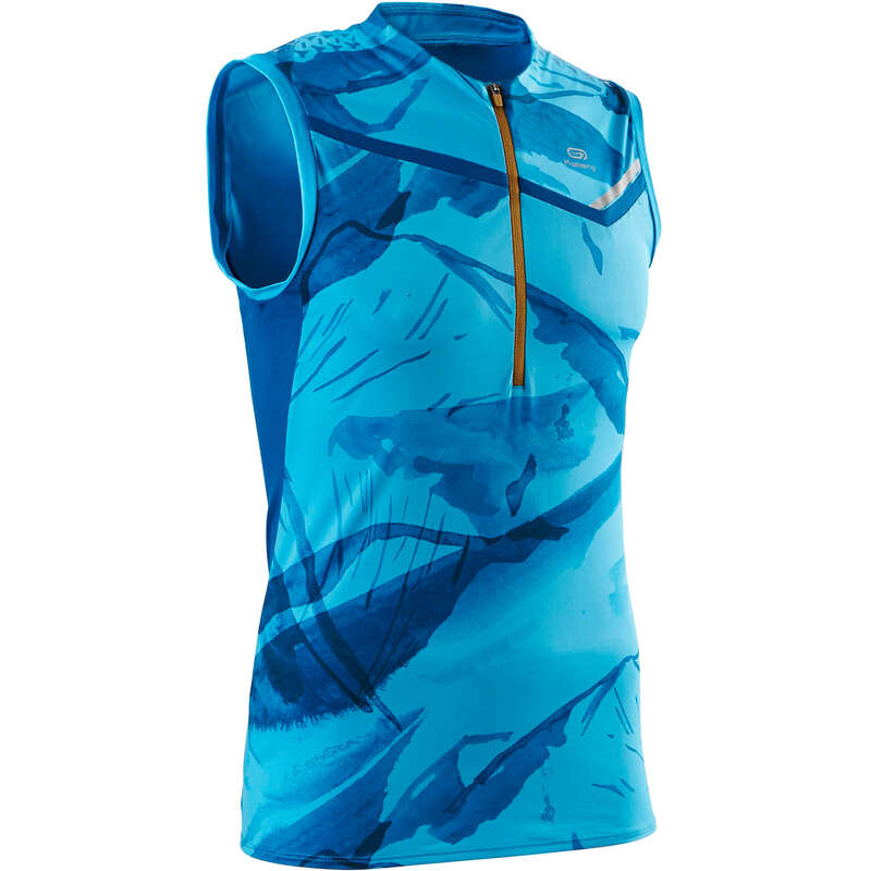 MAN TRAIL RUNNING CLOTHES Nordic Walking - PERF TRAIL M TANK TOP - BLUE EVADICT - Sports