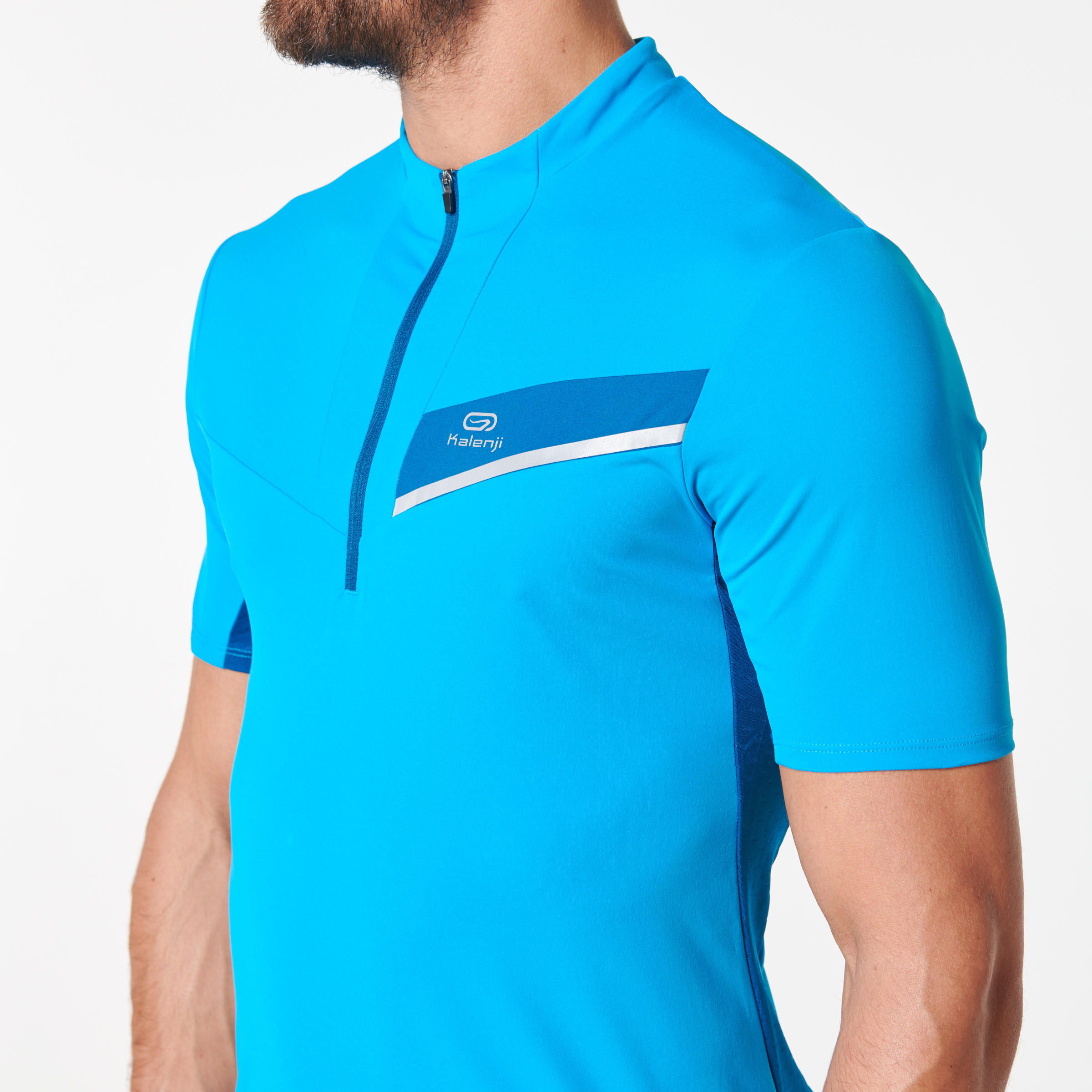 Men's Trail Running Short-Sleeved T-shirt - Blue/Turquoise 6/11