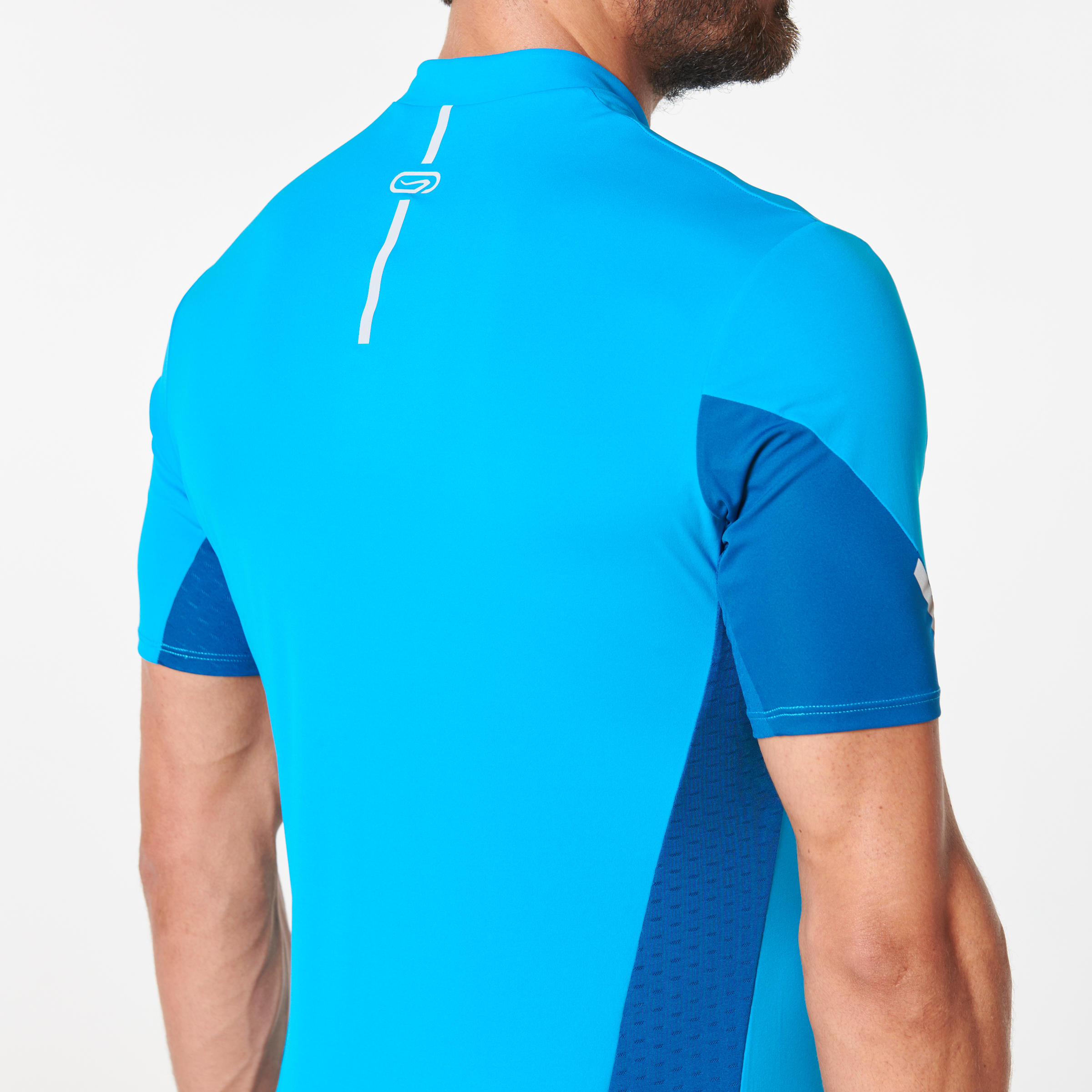 Men's Trail Running Short-Sleeved T-shirt - Blue/Turquoise 10/11