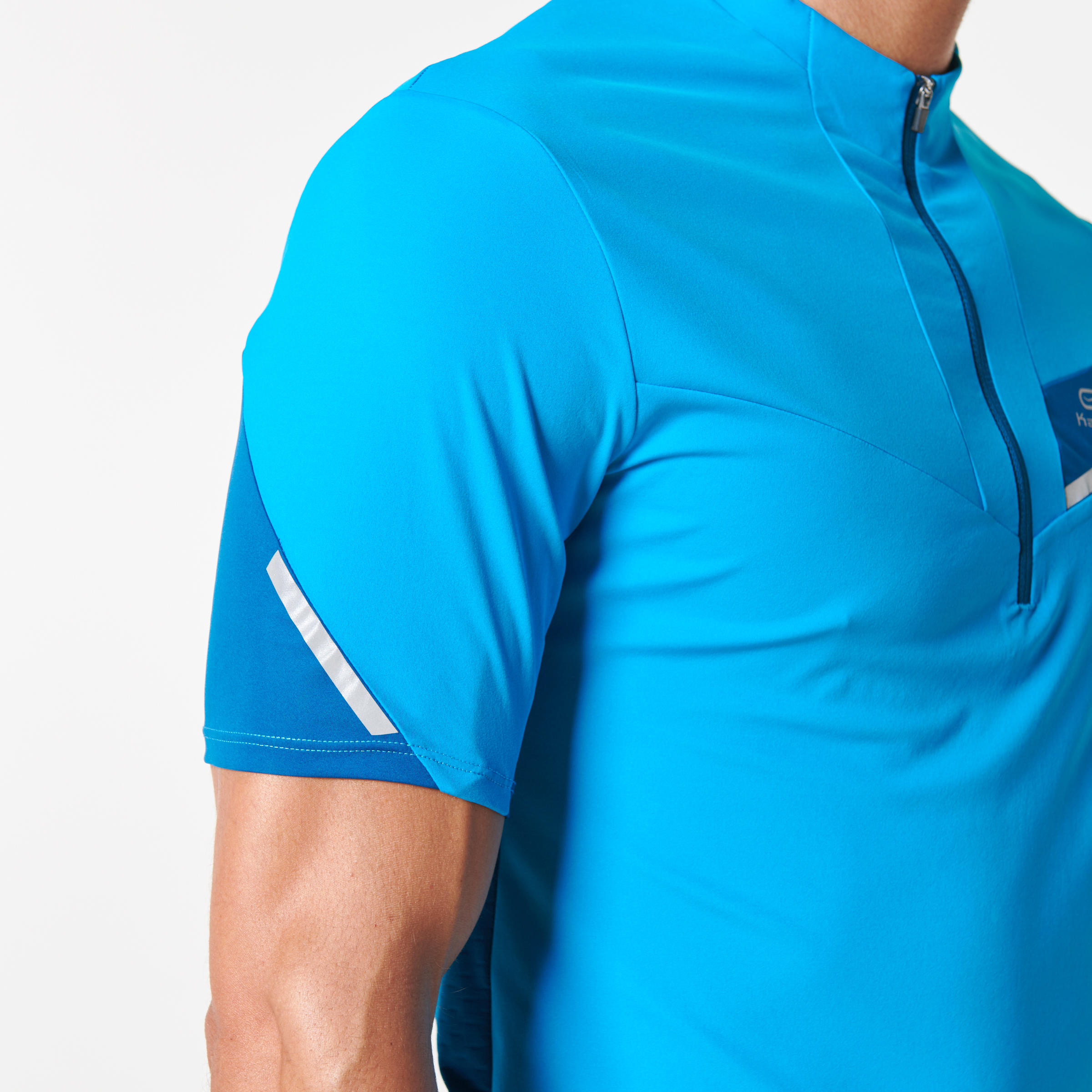 Men's Trail Running Short-Sleeved T-shirt - Blue/Turquoise 9/11