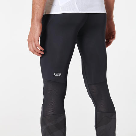 Calzas Largas Trail Running Hombre Negro Gris