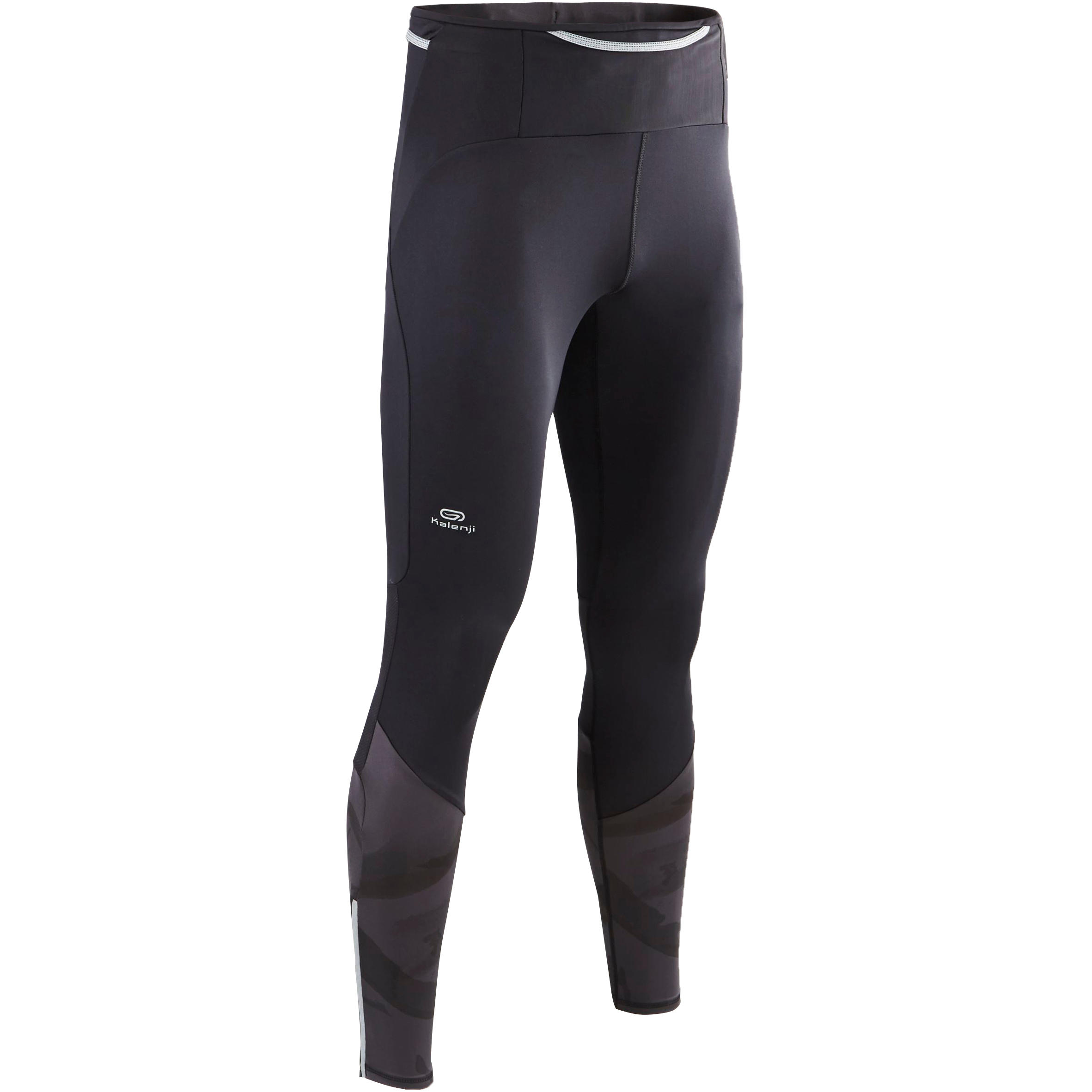 MEN'S TRAIL RUNNING TIGHTS - BLACK/GREY 