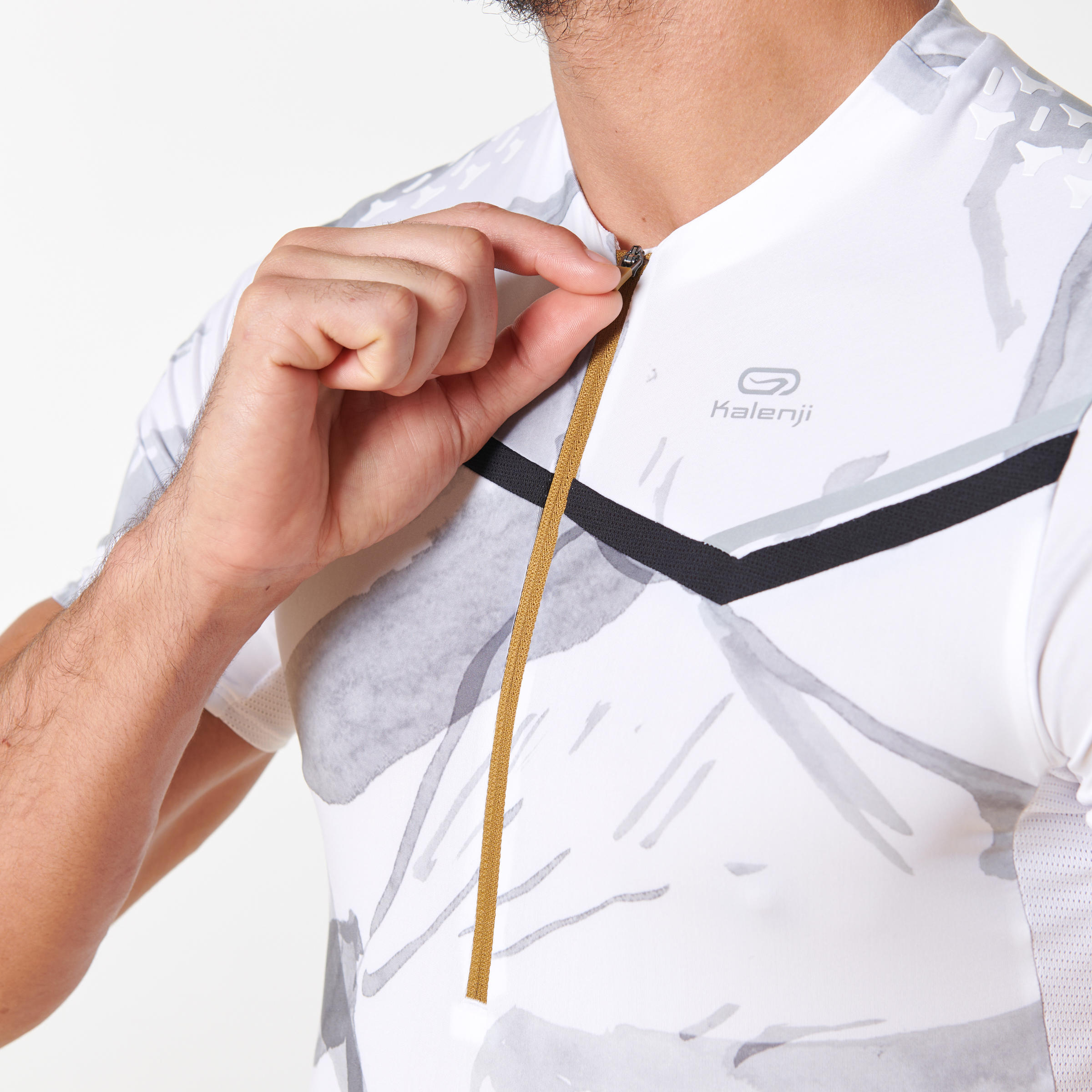 

Men'S Trail Running Short-Sleeved T-Shirt - White/Graph