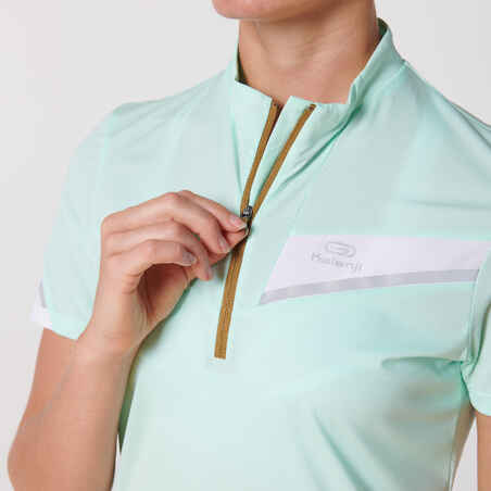 Women's Short-Sleeved Trail Running T-shirt - Pastel mint green