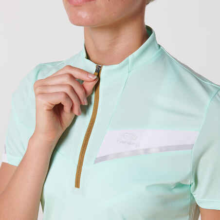 Women's Short-Sleeved Trail Running T-shirt - Pastel mint green