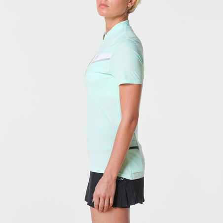 Women's Short-Sleeved Trail Running T-shirt - Pastel mint green