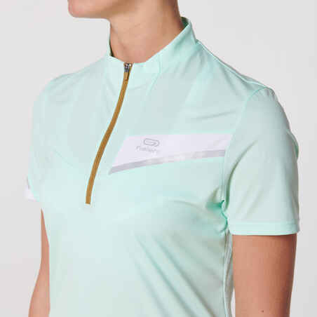 Women's Short-Sleeved Trail Running T-shirt - Pastel mint green