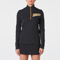 WOMEN'S LONG-SLEEVED TRAIL RUNNING JERSEY - BLACK/BRONZE