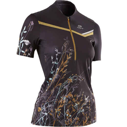 
      Women's Trail Running Short-Sleeved T-shirt - Black
  