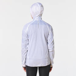 Women's Windproof Trail Running Jacket - White