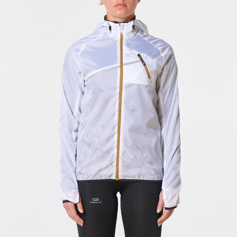 Women's Windproof Trail Running Jacket - White