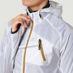 Women's Windproof Trail Running Jacket - White