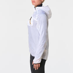 Women's Windproof Trail Running Jacket - White