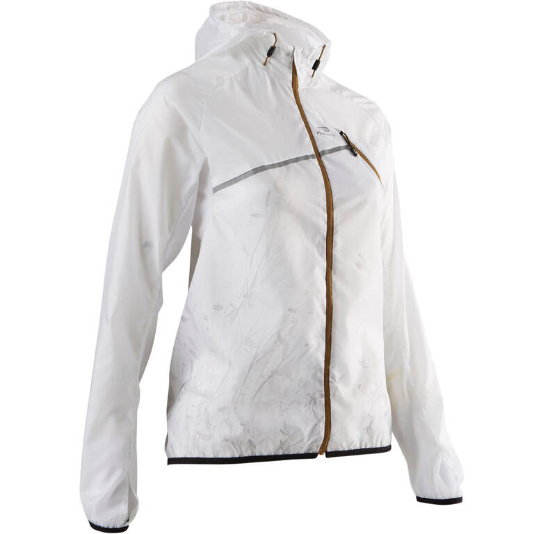 Women's Windproof Trail Running Jacket - White