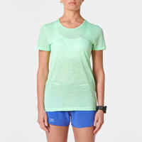 KALENJI KIPRUN CARE WOMEN'S RUNNING T-SHIRT - GREEN