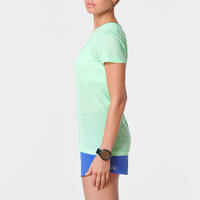 KALENJI KIPRUN CARE WOMEN'S RUNNING T-SHIRT - GREEN