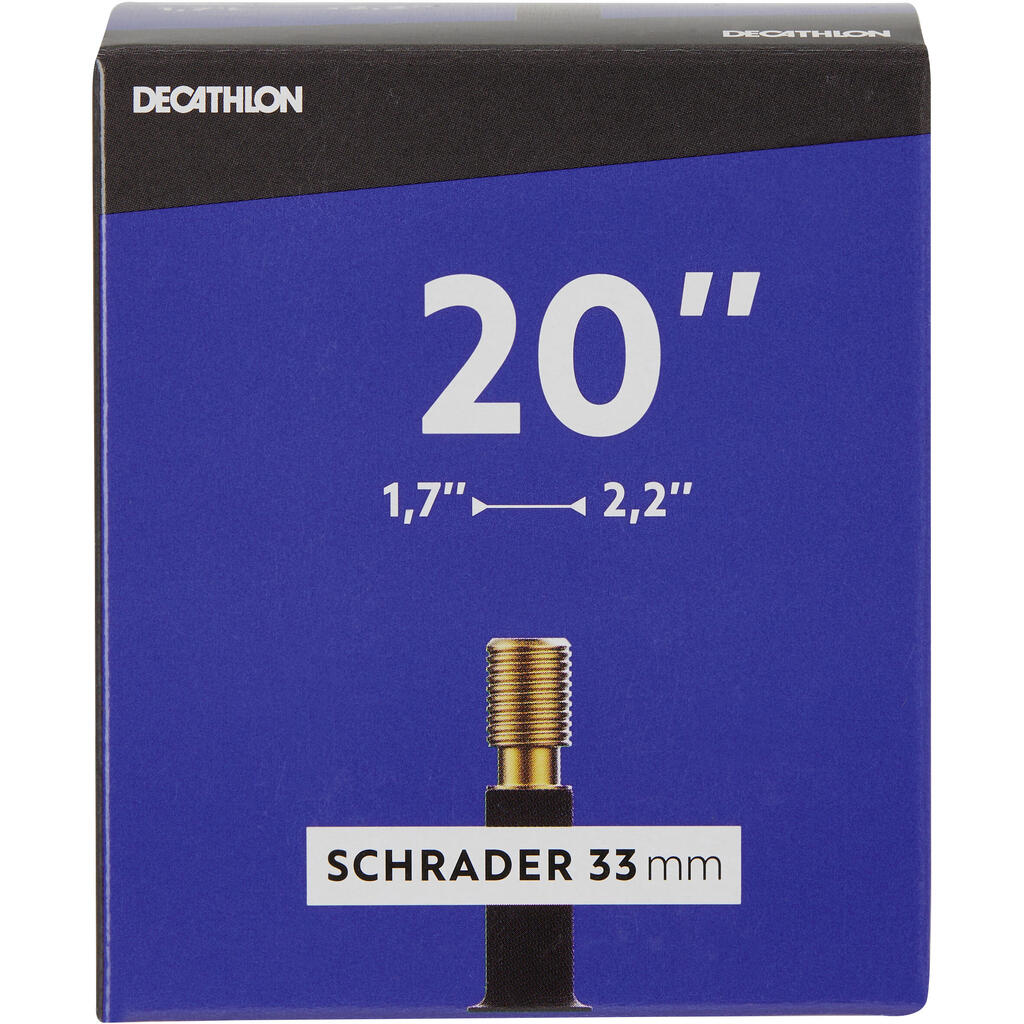 أنبوب داخلى20 بوصة بصمام Schrader - مقطع عرضي من 1.7 حتى 2.2  