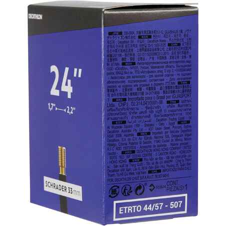 24x1.7-2.2 Bike Inner Tube - Schrader