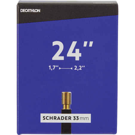 CHAMBRE A AIR 24 POUCES SECTION 1,7 A 2,2 VALVE SCHRADER