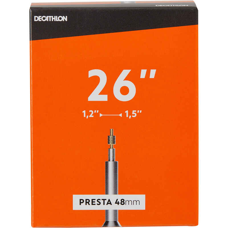 Fahrrad-Schlauch MTB 26×1,2/1,5 französisches Ventil (Presta) 48 mm