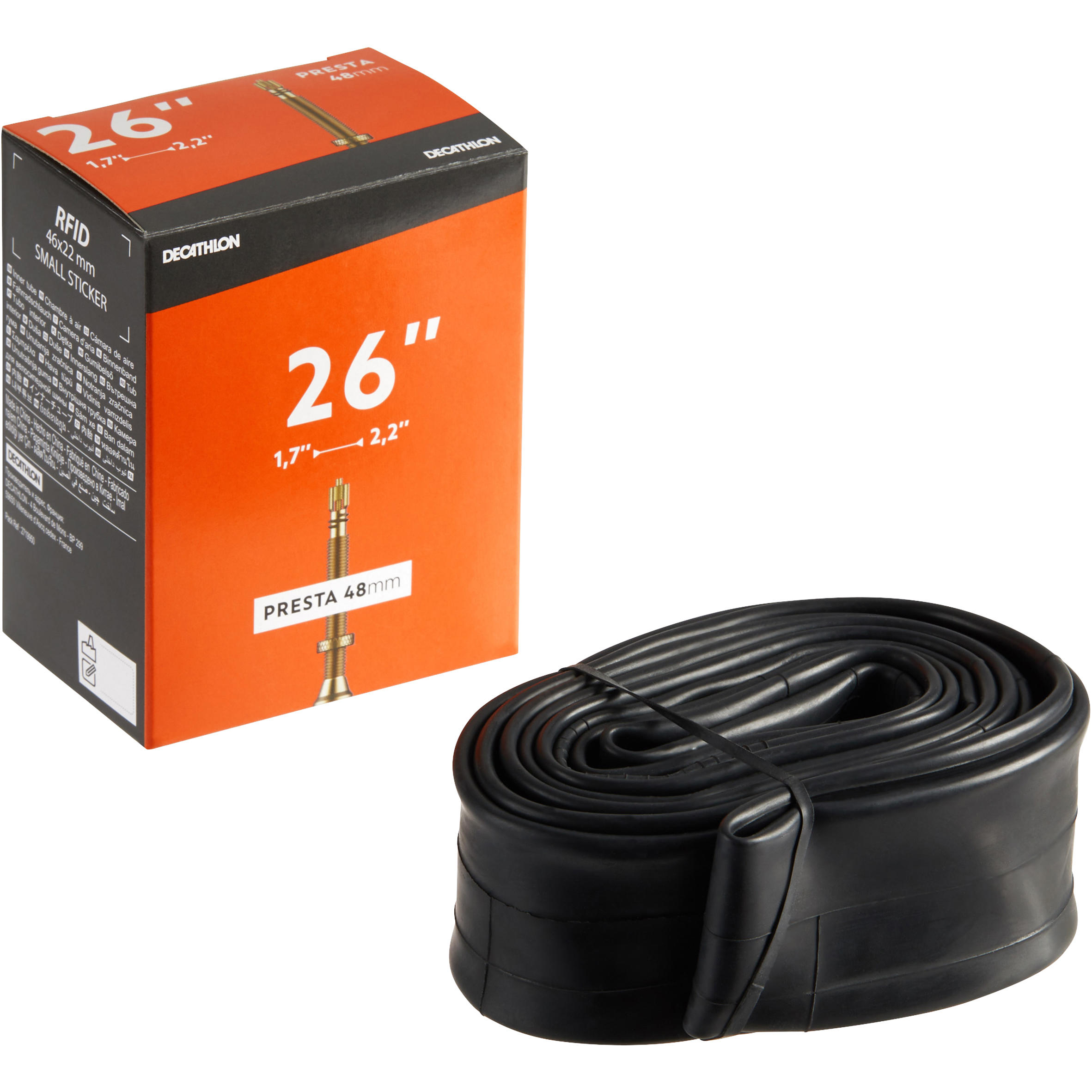 Camera d'aria 26x1,7/2,2 valvola presta 48mm DECATHLON | DECATHLON