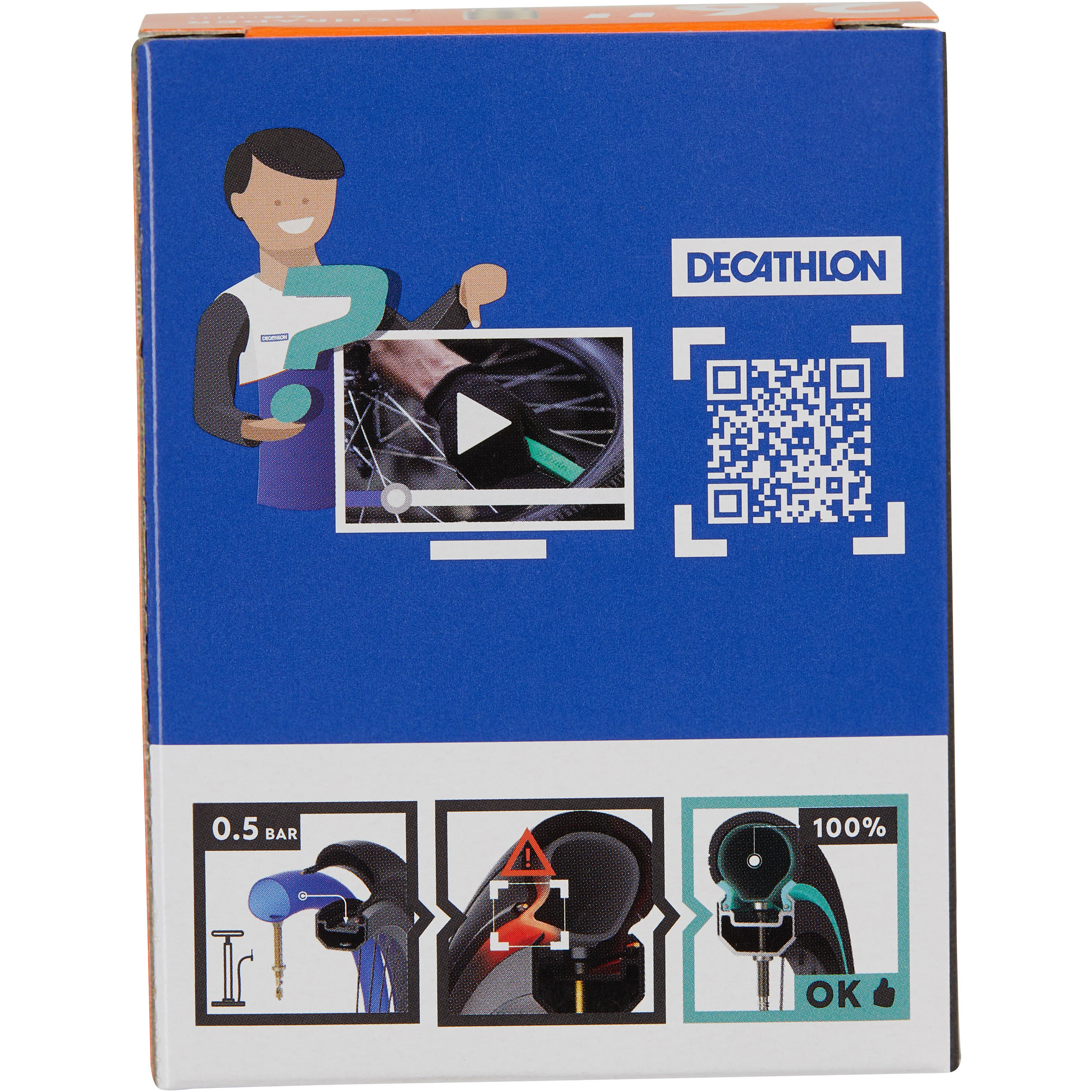 DECATHLON Duša 26 × 1,7/2,2 ventil Schrader 48 mm bez · záber 3
