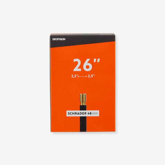 DECATHLON CÁMARA DE BICICLETA 26X2,2/2,5 VÁLVULA SCHRADER 48 MM