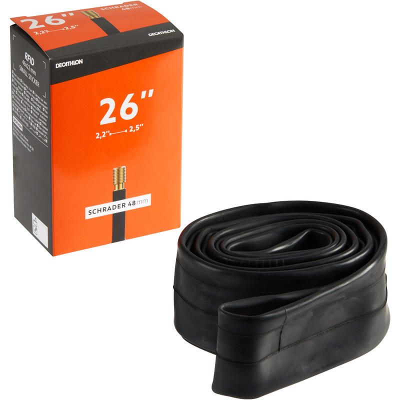 Bike Inner Tube 26x2.2/2.5 Schrader Valve 48mm Decathlon