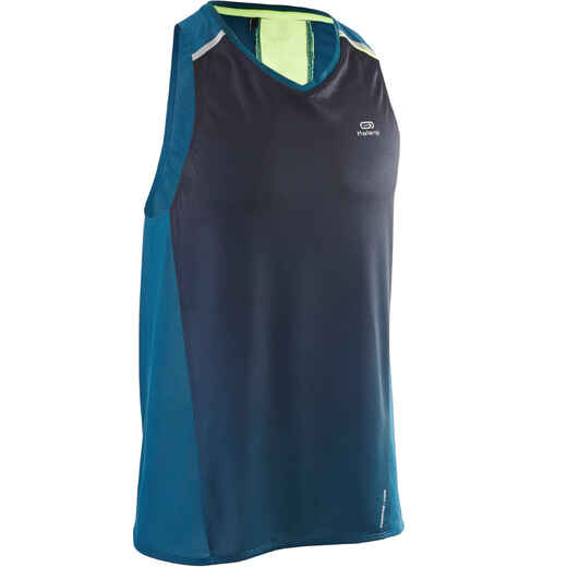 
      KIPRUN LIGHT MEN'S TANK TOP BLUE GREEN
  