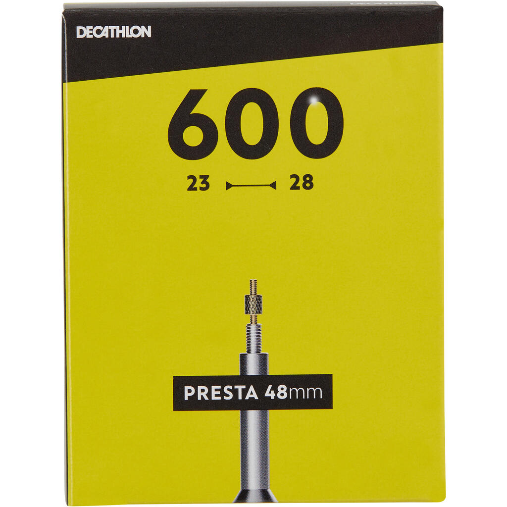 ВЪТРЕШНА ГУМА 600x23/28, ВЕНТИЛ PRESTA 48 ММ