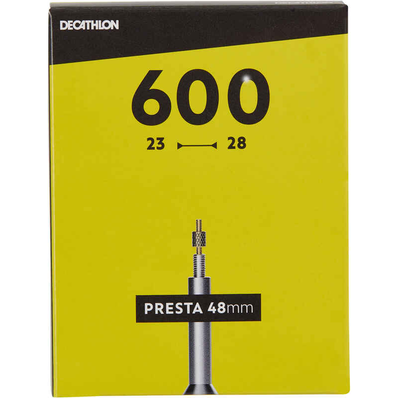 Fahrradschlauch 600 × 23/28 Presta 48 mm Media 1