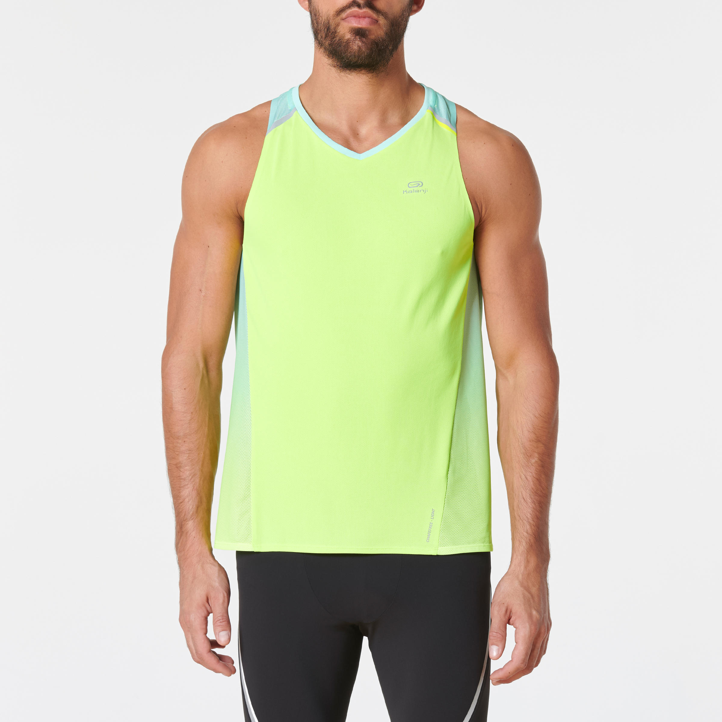 

Kiprun Light Men' Tank Top Yellow Green, Green/yellow