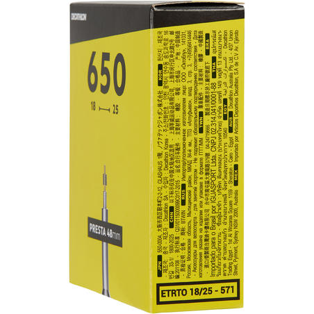 КАМЕРА 650 Х 18/25 С КЛАПАНОМ PRESTA 48 ММ