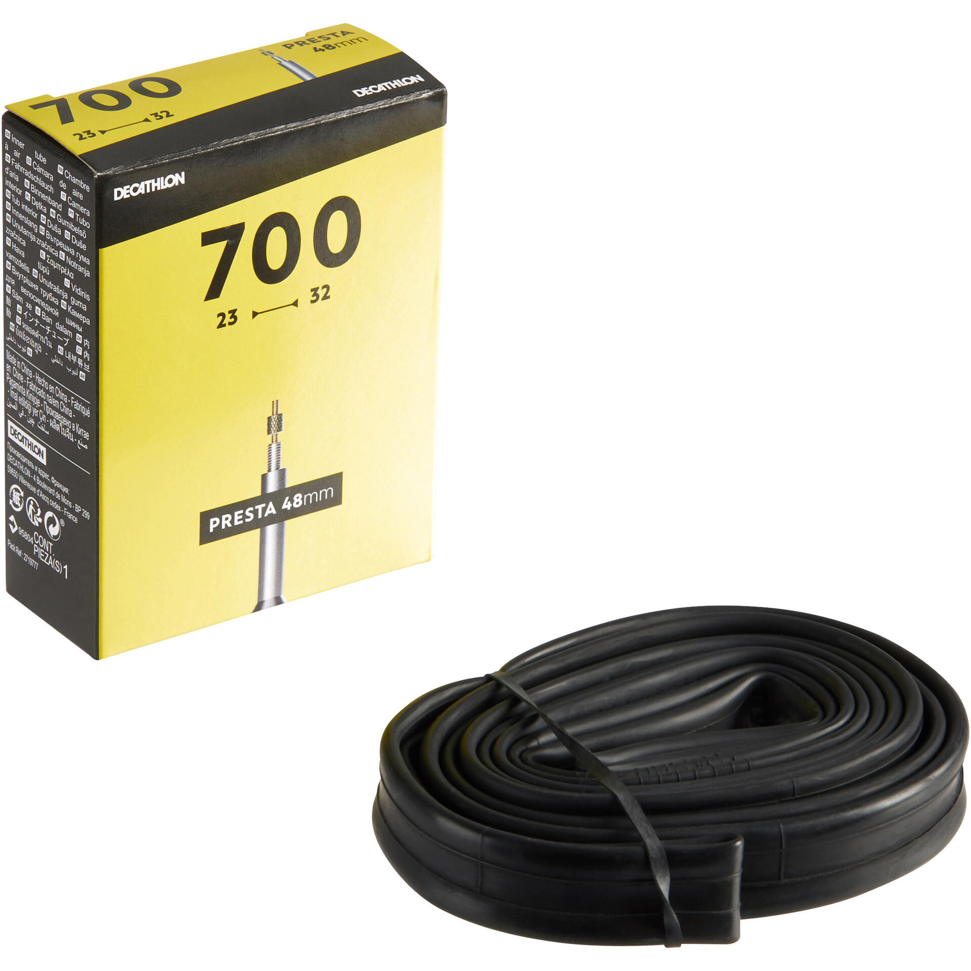 28 Inner Tube Black Cat 700C Road Bicycle Tube 700x23 25C FV48