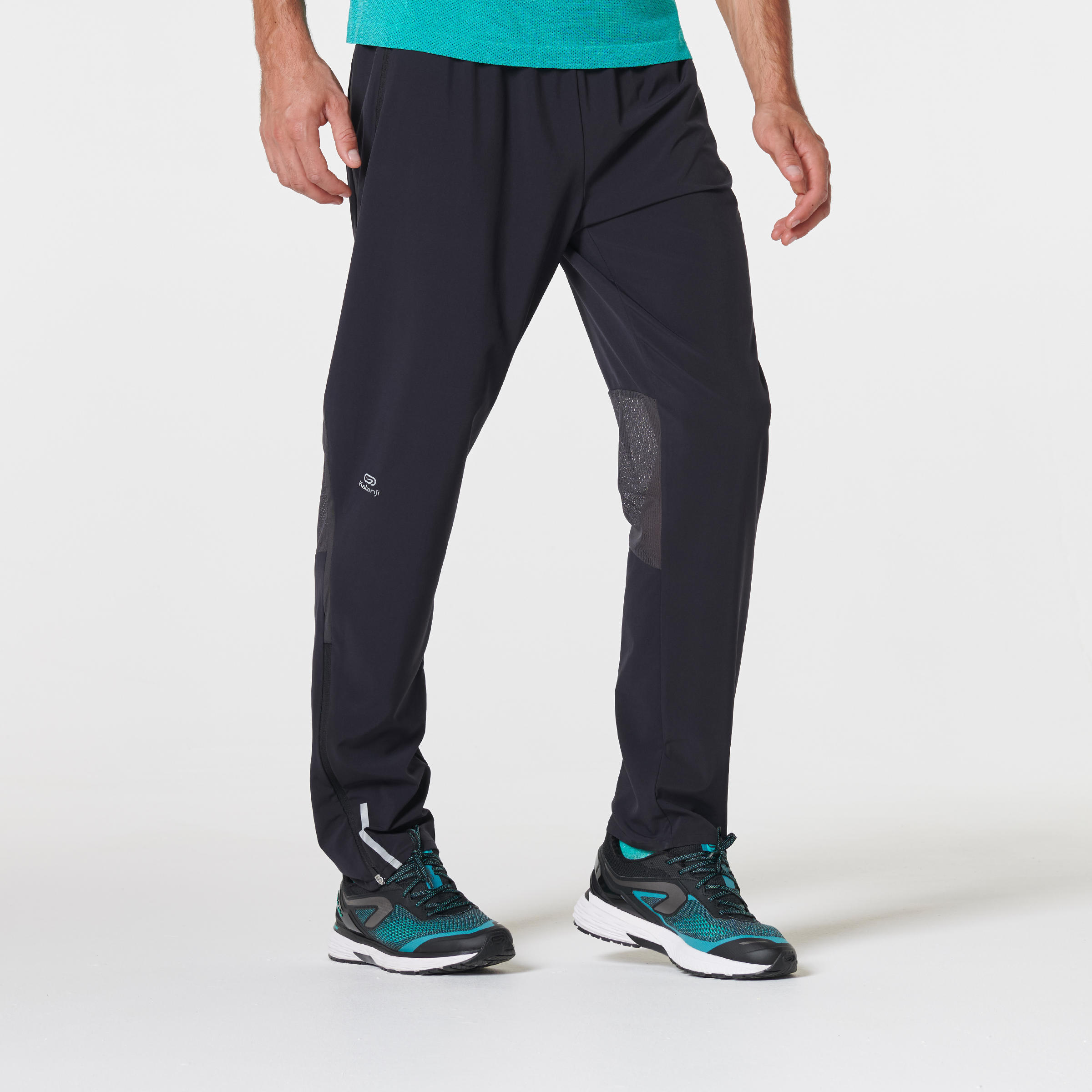 MEN S BREATHABLE RUNNING TROUSERS BLACK