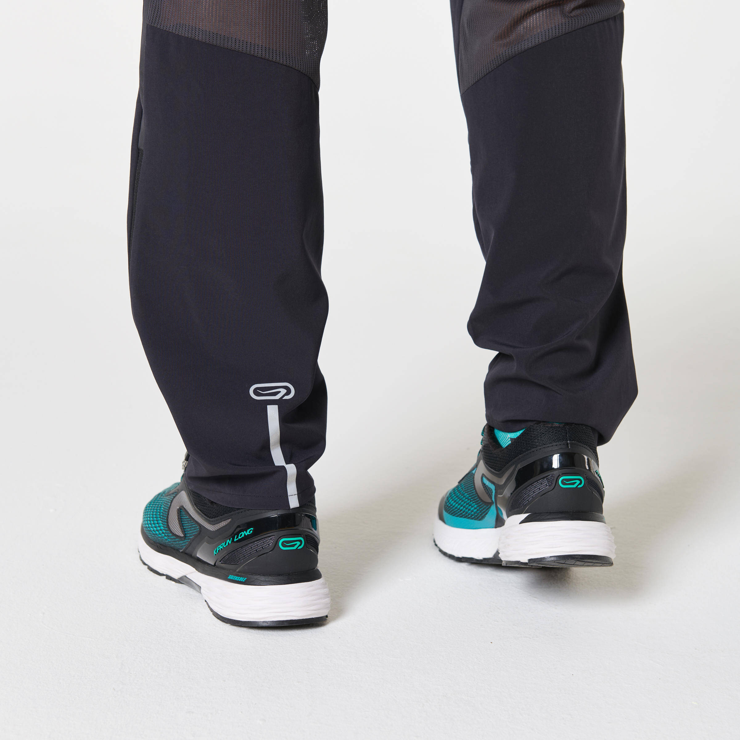 Men's Breathable Running Track Pants - BLACK -  5