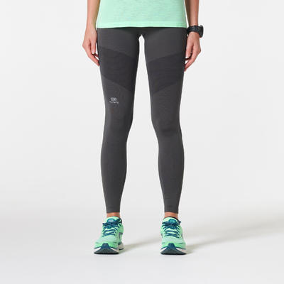 Pantaloni running donna KIPRUN CARE grigio scuro