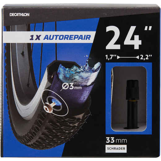 
      Fahrradschlauch 24 Zoll × 1,7/2,2 selbstreparierend Schrader 33 mm
  